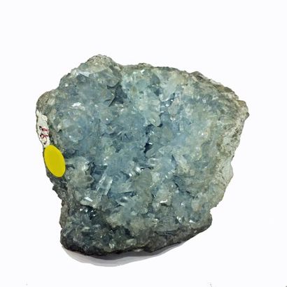 null Minéraux anciens : QUARTZ hyalin et BLENDE (17 cm), étiqueté "Bourg d'Oisans",...