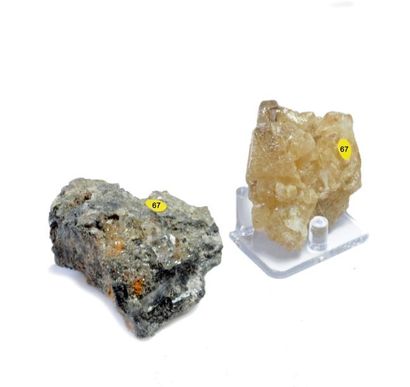null Systématique, six jolis petits minéraux (2 à 8 cm) : ANGLESITE de Monteponi...