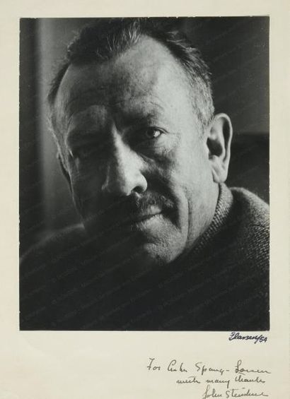 null Anker SPANG-LARSEN. Portrait de John Ernest Steinbeck. 1954. Tirage argentique...