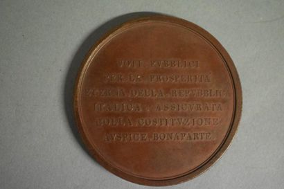 null MANFREDI, 1802, République Cisalpine

Médaille en bronze à patine cuivrée commémorant...