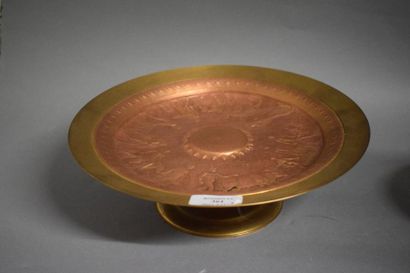 null LEVILLAIN Ferdinand (1837-1905)
Coupe en bronze sur piédouche à décor à l'antique,...