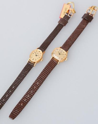 null KODY

Lot de deux montres bracelet de dame en or jaune 18k (750), bracelet en...