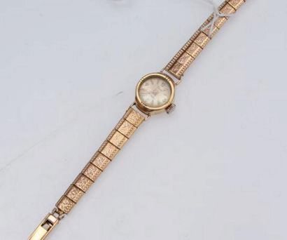 null VECA 

Montre bracelet de femme, boîtier en or jaune 18k (750), bracelet articulé...