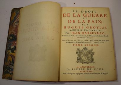 null [ Ouvrage XVIIIème ]

GROTIUS (Hugo de Groot, dit). Le Droit de la guerre et...