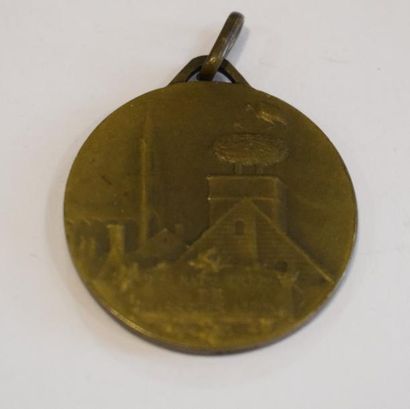null [ WW1 ] [ Chasseurs Alpins ] 

Médaille en cuivre patiné

A l'avers : profil...