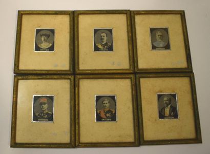 null [ WW1 ] 

Ensemble de six portraits de militaires, souverains ou hommes d'état...