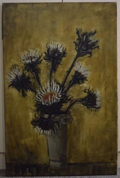 null DEVIS 

Tournesol 

Huile sur toile non signée 

97 x 64 cm. 