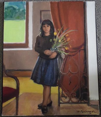 null EHLINGER Maurice Ambroise (1896-1981) 

Jeune fille au bouquet 

Cat 3255 n°373...