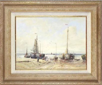 null EVERS Jeroen (XXème siècle)

bateaux de pêcheurs sur la plage

Huile sur panneau...