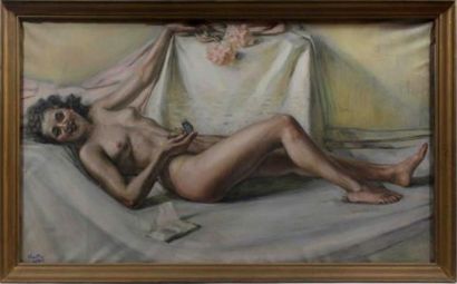 null FERRER PINOS Agusti (1884-1960)

Nu féminin allongé

Huile sur toile signée...
