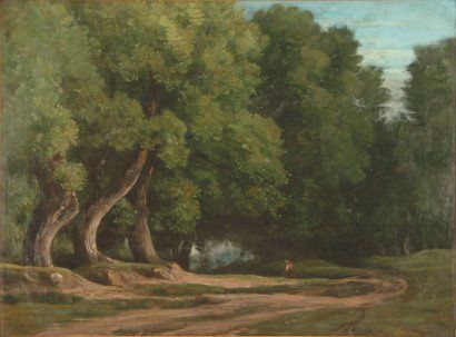 null CABAT Louis, 1812-1893.

Chemin en lisière de forêt. 

Huile sur toile, signée...