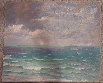 null CADEL Eugène (1862-1942)

Marine

Huile sur toile signée en bas à droite

53...