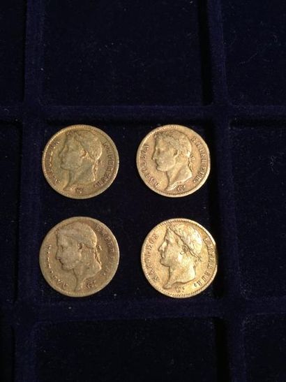 null [ Pièce en or ]

4 pièces de 20 francs Napoléon Empereur " tête laurée " (1810...