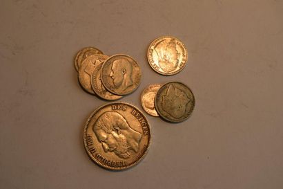 null [ Pièce en argent ] [ Belgique ]

Ensemble de pièces en argent :

5 francs 1868

Pièce...