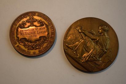 null [ Médaille ] [ Exposition ] 

Ensemble de deux médailles en bronze. 

A l'avers...