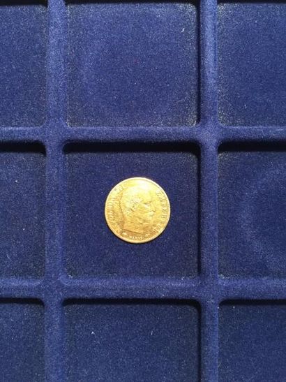 null Pièce de 5 francs en or (900/1000) - Napolèon III tête nue - 1860 

AB à B

Poids...