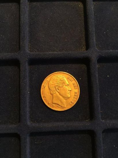 null 1 pièce en or de 20 francs Leopold I "tête nue" (1865)
TTB
Poids : 6.45 g