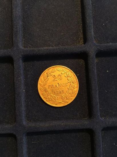 null 1 pièce en or de 20 francs Leopold I "tête nue" (1865)
TTB
Poids : 6.45 g