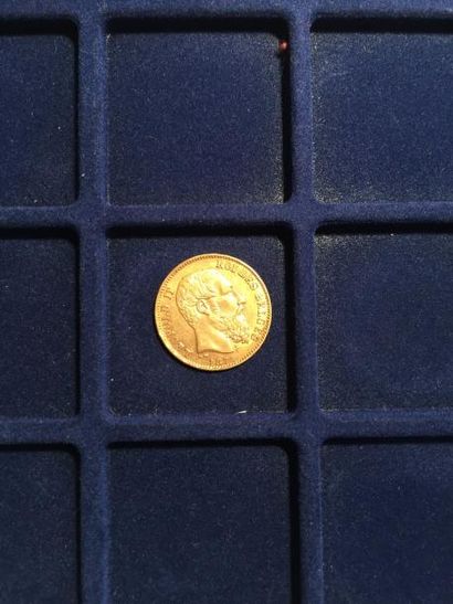 null 1 pièce en or de 20 francs Leopold II (1875 x 1)
TTB à SUP
Poids : 6.45 g