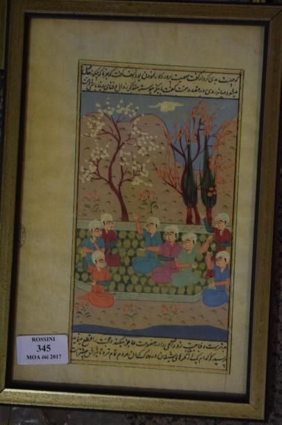 null Sept miniatures dans le gout de l'ancien représentant des scènes de la vie quotidienne.

Iran,...