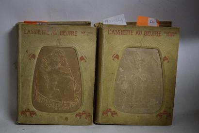 null Deux premiers volumes reliés de l'assiette au beurre1901 à 1903 n°1 à 104

Paris,...