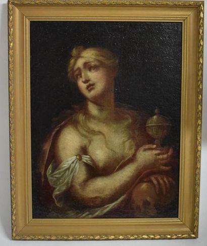 null ECOLE XVIIIème siècle

Marie Madeleine pénitente

Huile sur toile, restaurations

61.5...