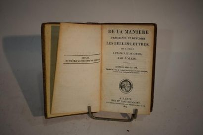 null ROLLIN (Charles)

De la manière d'enseigner et d'étudier les belles-lettres,...