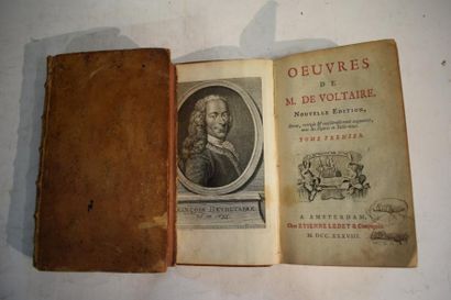 null Voltaire, oeuvres. Amsterdam, Ledet et Compagnie, 1738. 2 vol.

In-8 plein-veau,...