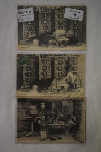 null [ Cartes postales ] [ Opium ] [ Cochinchine ]

Ensemble de trois cartes postales...
