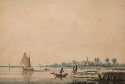 null WICAR Nicolas 

Utrecht 1748 - 1815



Paysage à la rivière au bord d'une petite...
