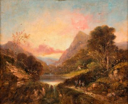 null WILLIAMS Edward Charles (Attribué à) 

Londres 1807 - 1881



Paysage montagneux...