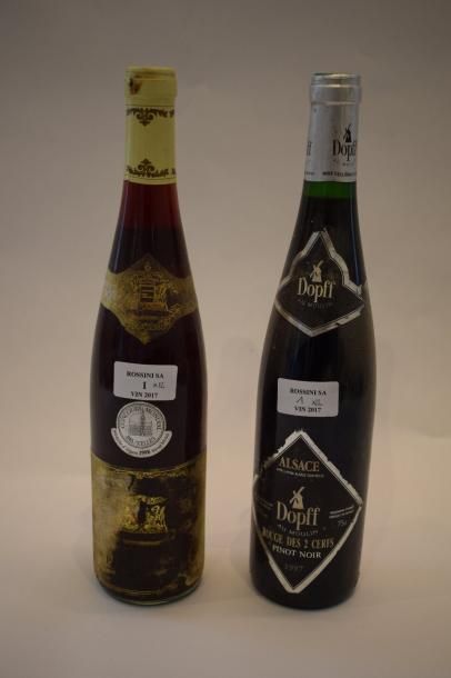 null 12 bouteilles PINOT NOIR D'ALSACE, 	 (dont 10 Dopff & Irion 1997) 