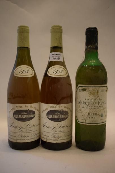 null Ensemble de 3 bouteilles 					

2 bouteilles AUXEY-DURESSES Delagrange 1992	...
