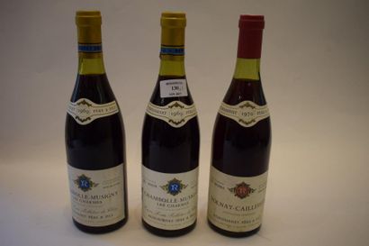 null Ensemble de 3 bouteilles 				

2 bouteilles CHAMBOLLE-MUSIGNY "Les Charmes",...