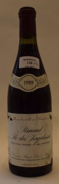 null 12 bouteilles PERNAND ILE DES VERGELESSES Rapet P&F 1989 (es & ea; 3 TLB) 	...