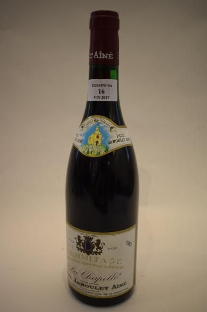 null 1 bouteille HERMITAGE "La Chapelle", 	Jaboulet 	1983 (ela) 	

