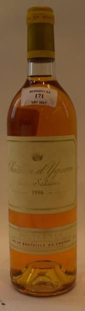 null 1 bouteille CH. D'YQUEM, 1° cru Supérieur Sauternes 1986	

