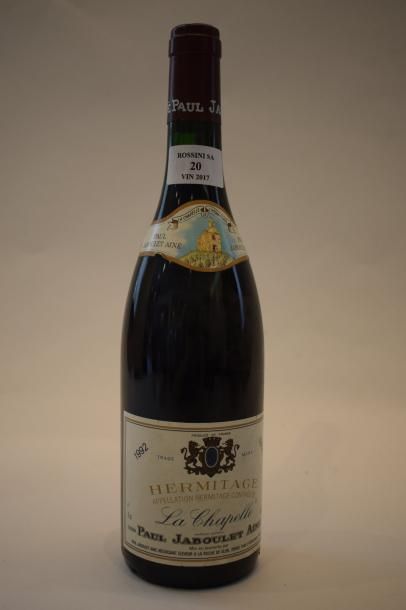 null 1 bouteille HERMITAGE "La Chapelle", 	Jaboulet 	1992 (els)	

