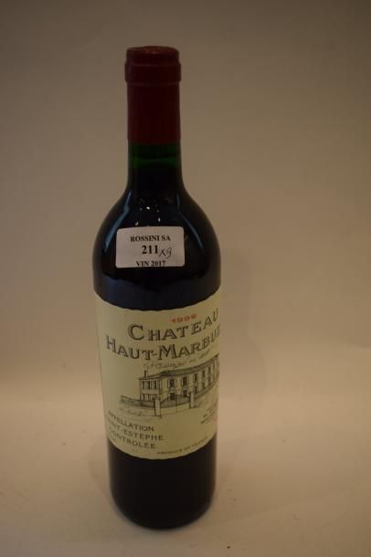 null 9 bouteilles CH. HAUT MARBUZET, Saint-Estèphe 1996 cb 	

