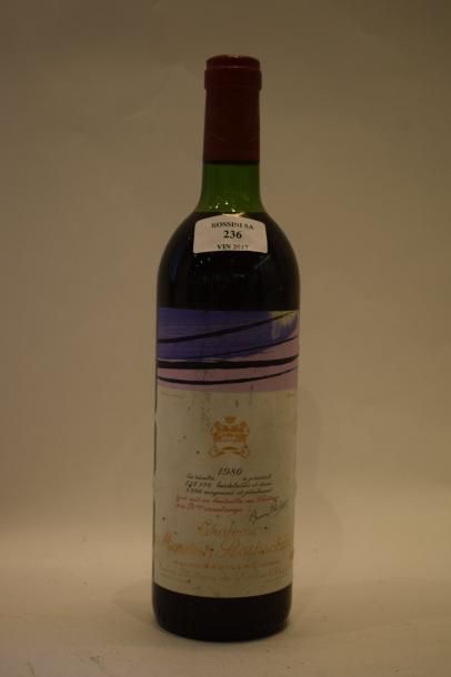 null 1 bouteille CH. MOUTON-ROTHSCHILD, 1° cru Pauillac 1980 (LB, elt)	

