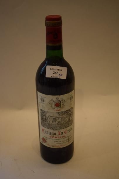 null 6 bouteilles CH. LA CROIX,Pomerol 1982 (ets)	

