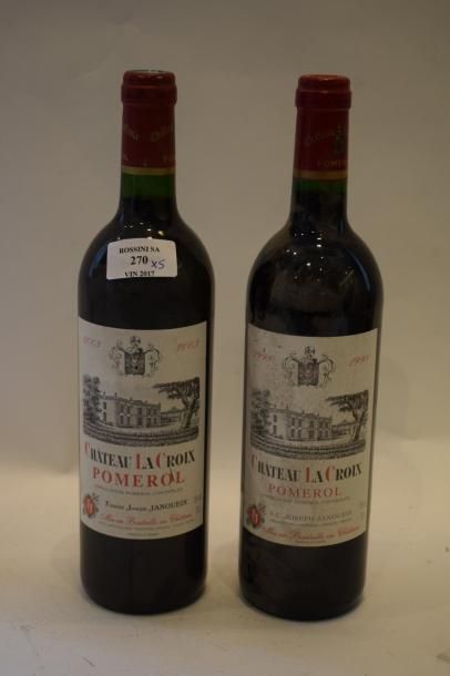 null 5 bouteilles CH. LA CROIX, Pomerol (4 de 2003, 1 de 1998) 		

