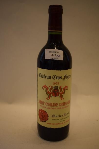 null 6 bouteilles CH. CROS FIGEAC, St-Emilion 1975	


