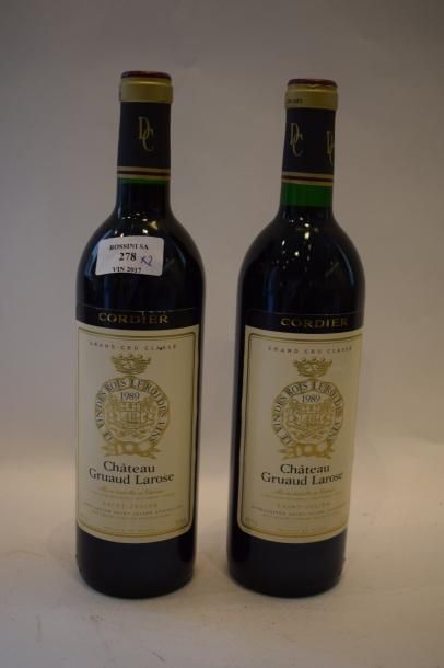 null 2 bouteilles CH. GRUAUD-LAROSE, 2° cru Saint-Julien 1989	

