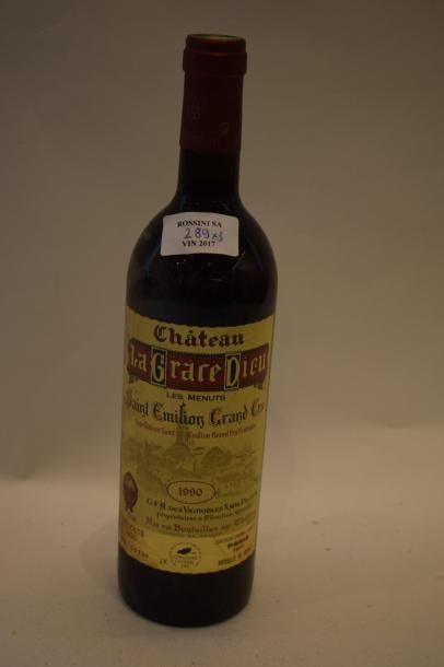 null 3 bouteilles CH. LA GRÂCE DIEU LES MENUTS, 	St-Emilion 1990	

