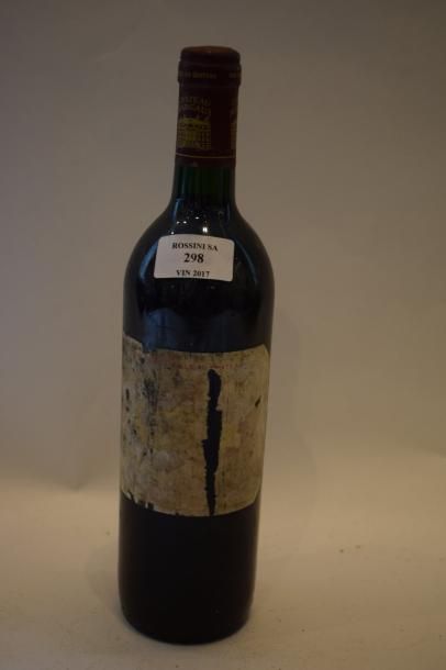 null 1	 bouteille 	CH. 	MARGAUX, 1° cru 	Margaux 	1986	 (eta, quasi-illisible, J)...