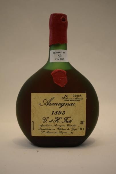 null 1 bouteille ARMAGNAC Ferté 	1893 (sceau cire partiellement brisé) 	

