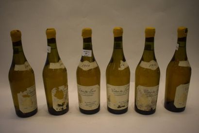 null 6 bouteilles CÔTES DU JURA "Chardonnay", G. Boudet 1989 (ea) 	

