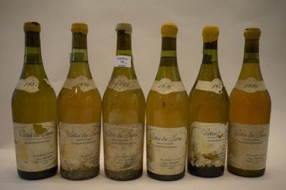 null 6 bouteilles CÔTES DU JURA "Chardonnay", G. Boudet (ea,1985/1986/1987/198?)...