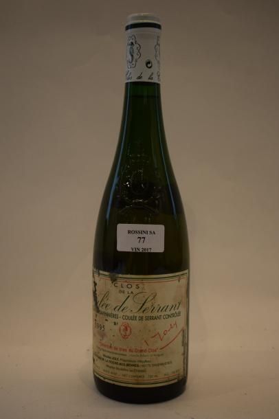 null 1 bouteille SAVENNIERES "Clos de la Coulée de Serrant", N. Joly 1995 (ea, Sélection...